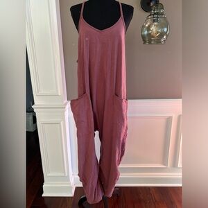 FP Movement Women's Hot Shot Onesie Size L sour cherry